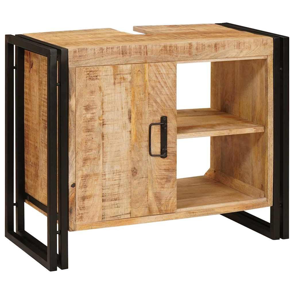 vidaXL Badezimmerspiegelschrank Waschbeckenunterschrank Braun 71 x 33 x 58 cm Massivholz (1-St)