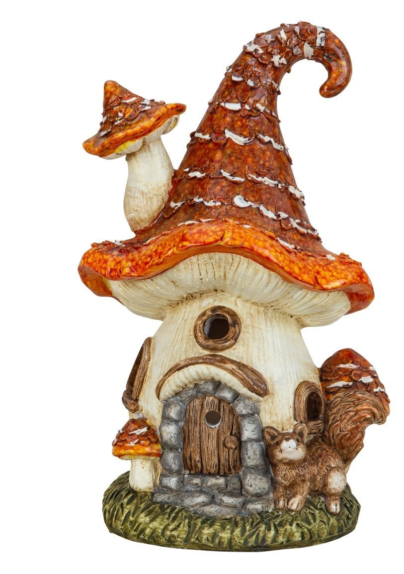 Geschenk-Himmel Dekofigur Pilzhaus Pilz Haus LED-Dekofigur H 21 cm Herbst günstig online kaufen