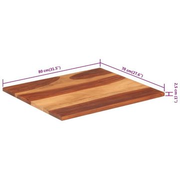 vidaXL Tischplatte Tischplatte Massivholz Palisander 25-27 mm 70×80 cm (1 St)