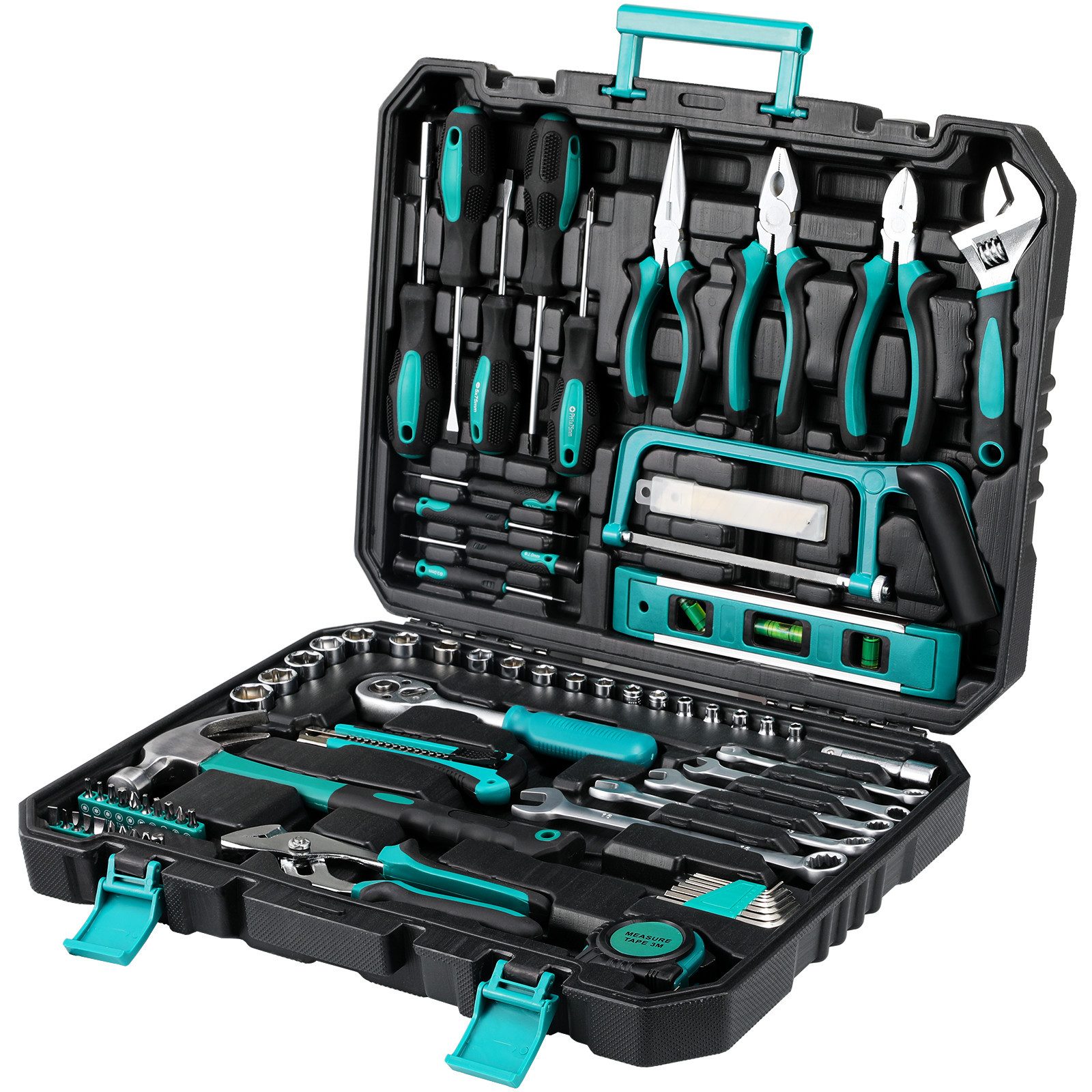 TLGREEN Werkzeugset 79-teiliges Basis-Werkzeugset mit Werkzeugkasten, für H günstig online kaufen