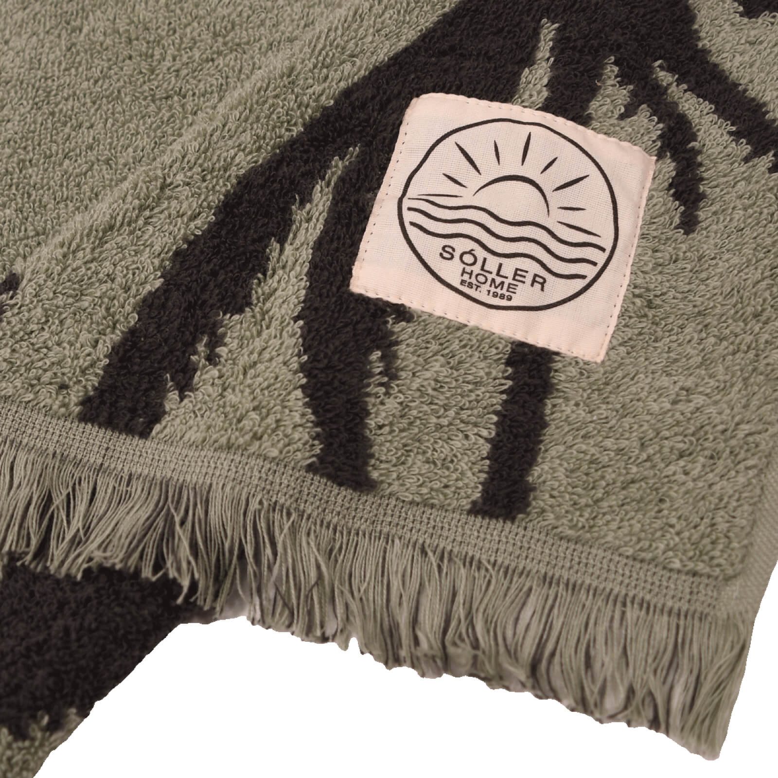 Depotex Strandtuch Palmen Grün, Jacquard-Walkfrottee (1-St), günstig online kaufen
