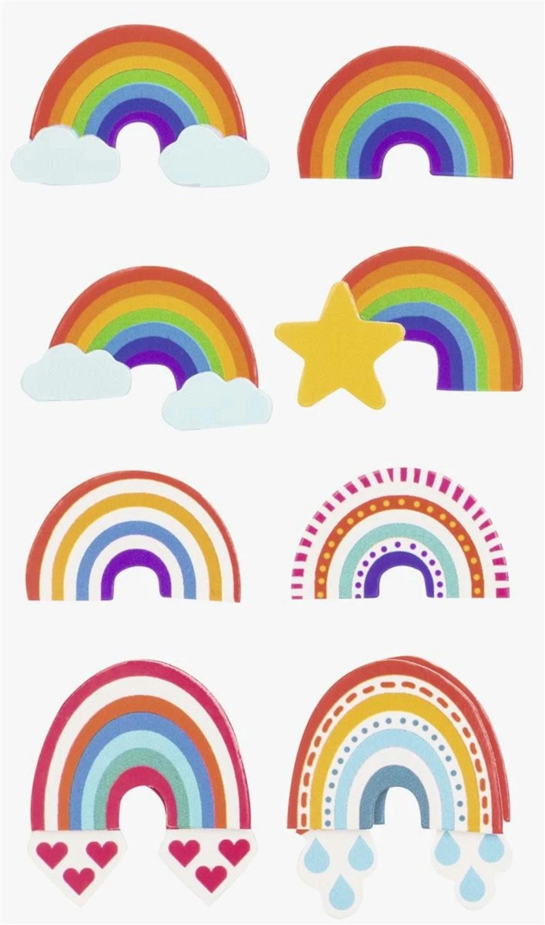 BRUNNEN Spiel BRUNNEN Sticker Mix Regenbogen mit Deko-Details
