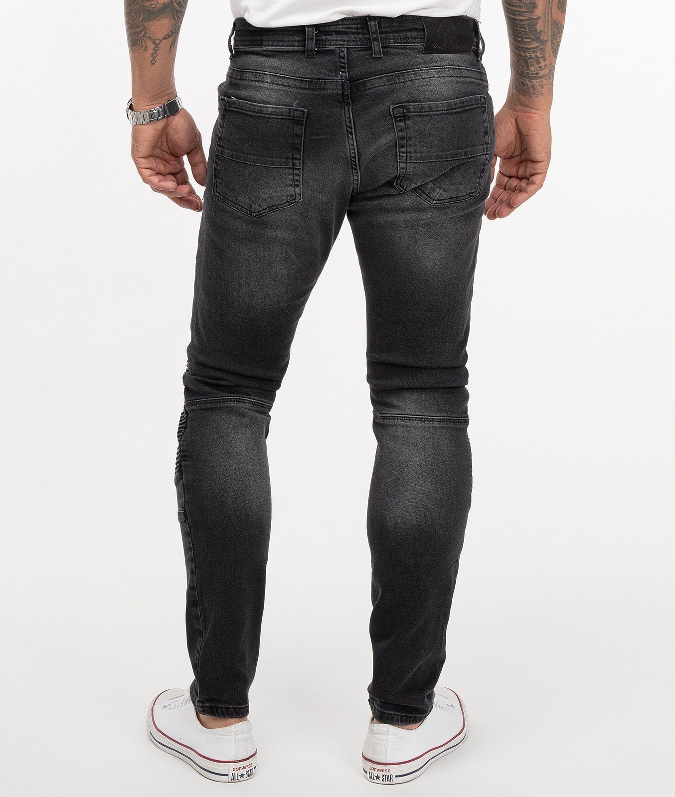 Rock Creek Slim Jeans Biker-Style Slim-fit-Jeans Herren Fit RC-2185