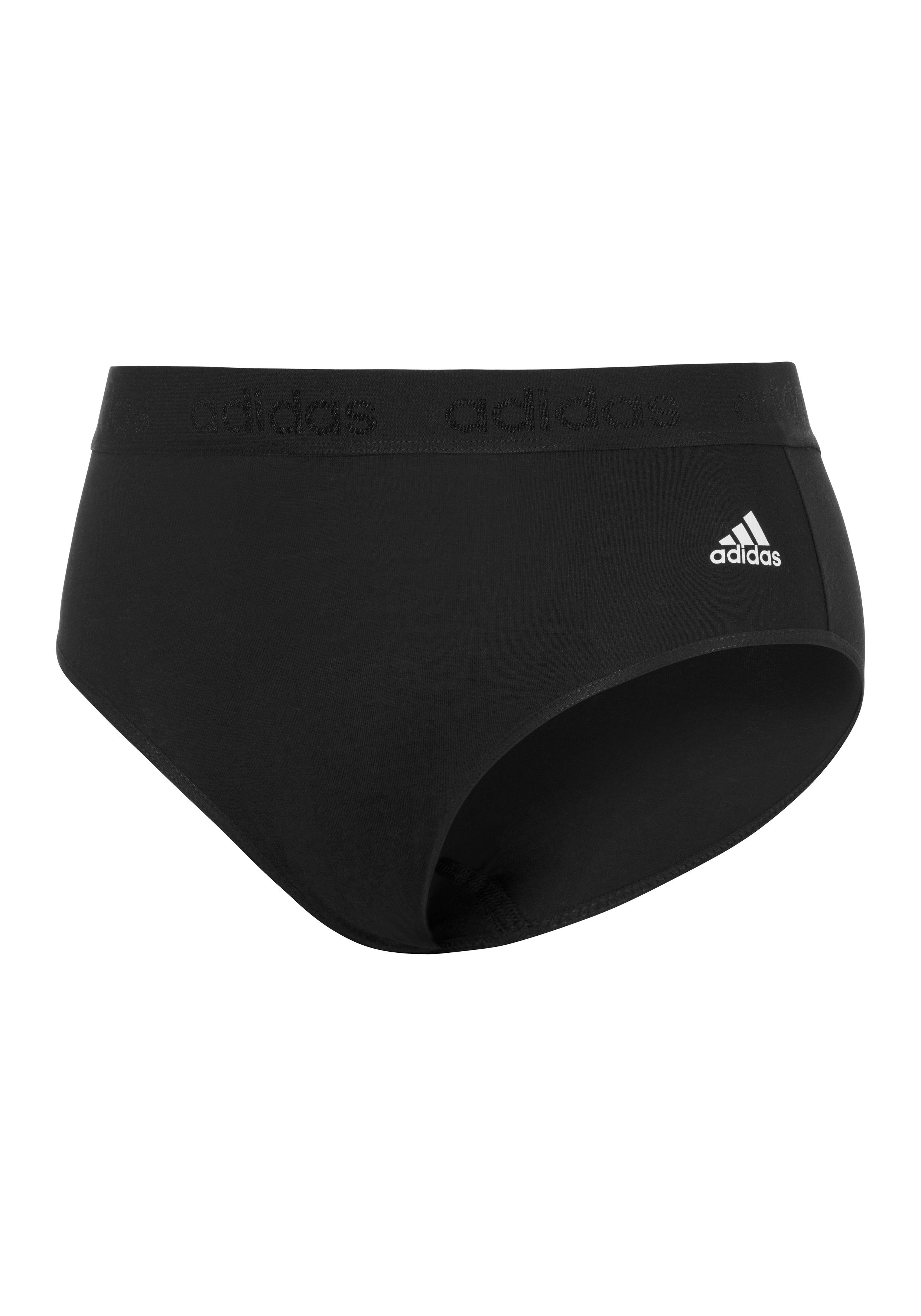 adidas Bund am (2er-Pack) Sportswear Logo-Schriftzug Bikinislip mit Slip schwarz rot,