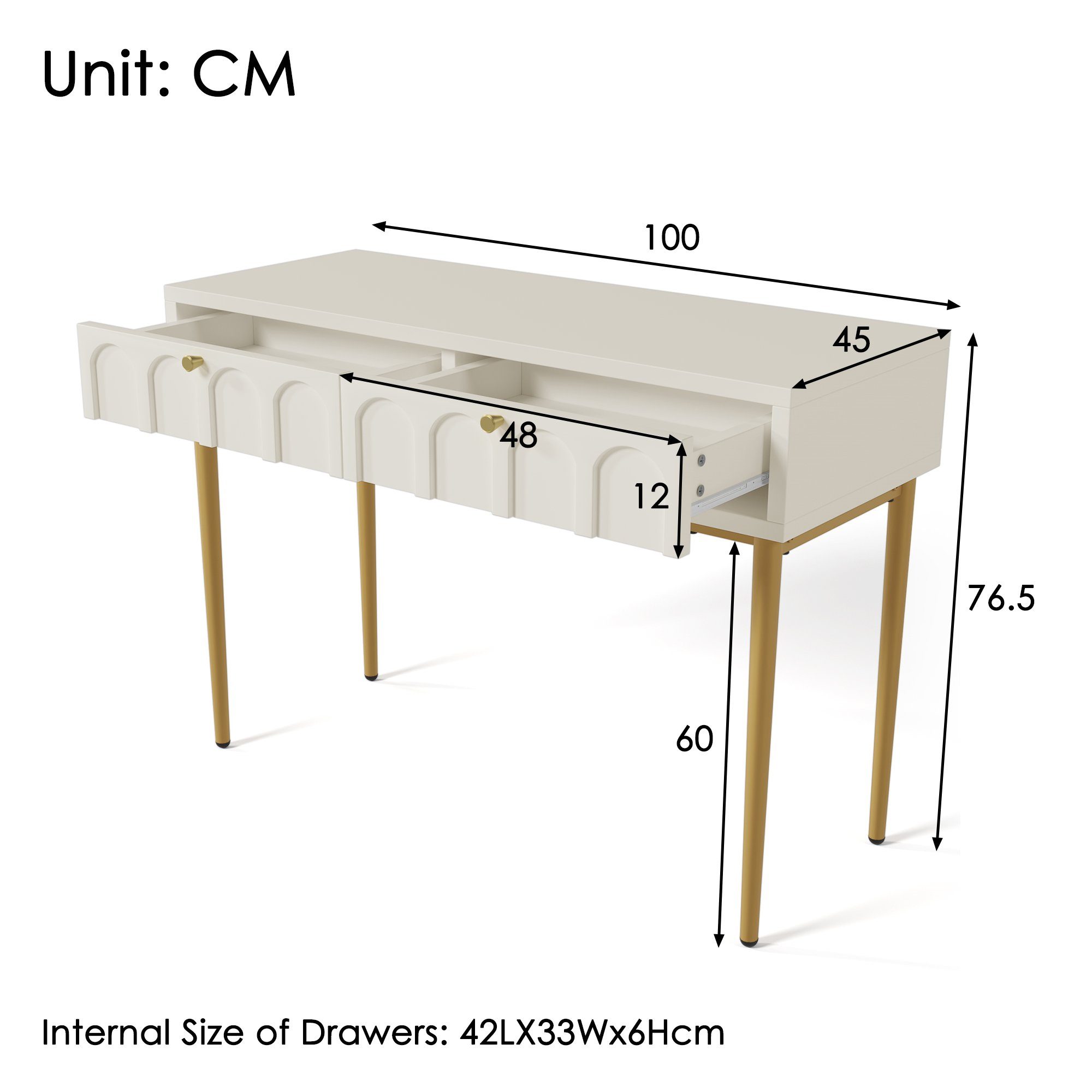 Ulife Schminktisch Sideboard Schubladenkommode mit 2 günstig online kaufen