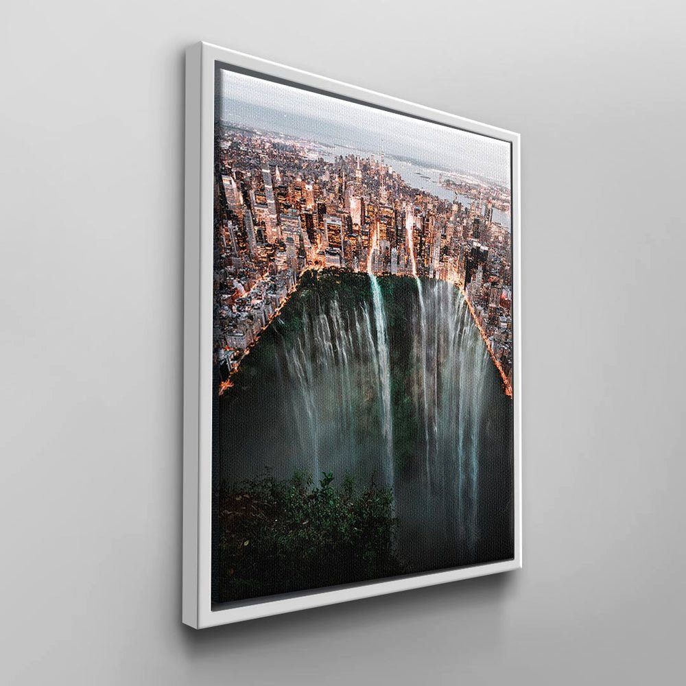 DOTCOMCANVAS® Leinwandbild, Wandbilder DOTCOM Rahmen von CANVAS Moderne weißer