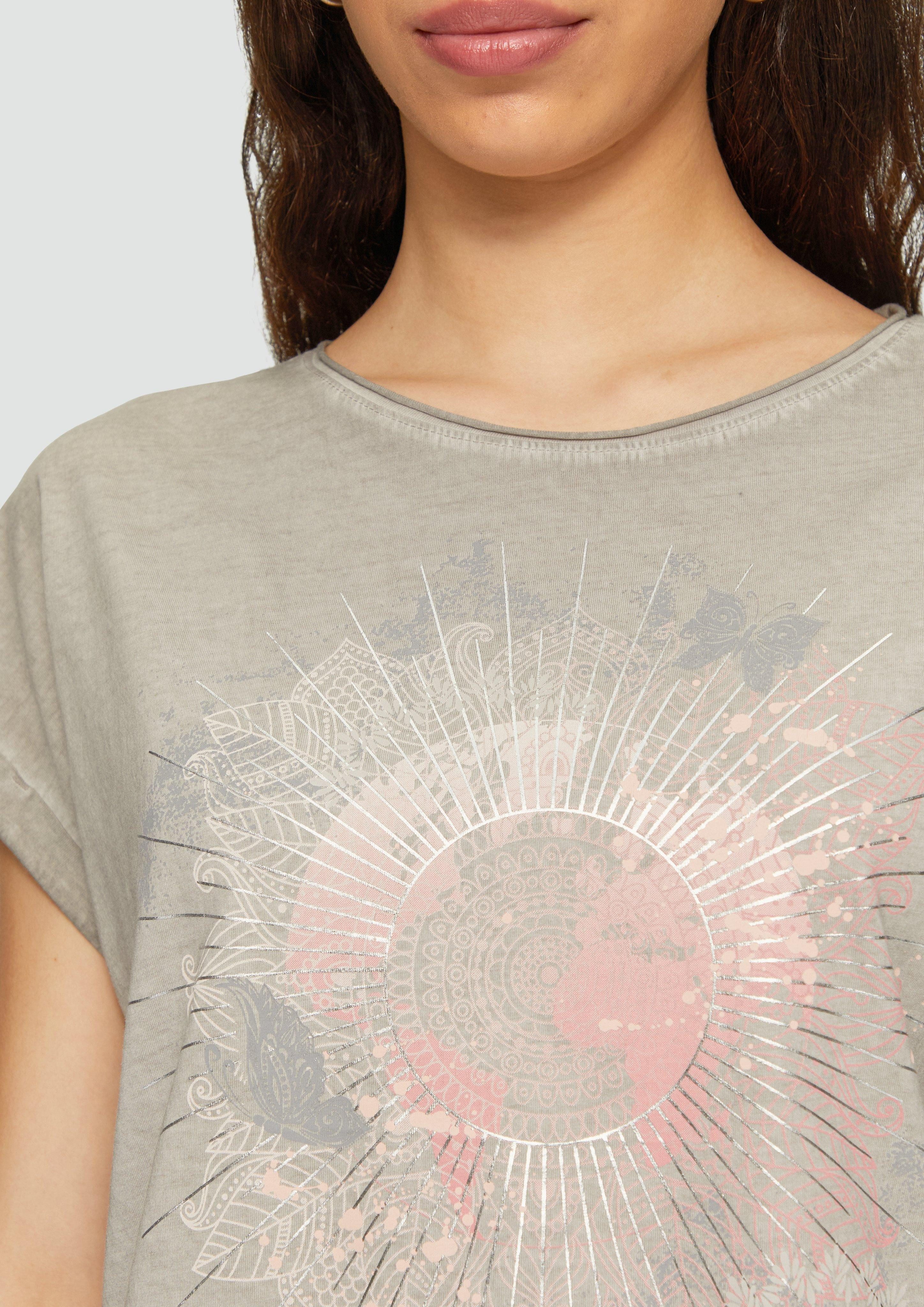 QS Kurzarmshirt Oversize-Shirt in gewaschener Optik günstig online kaufen