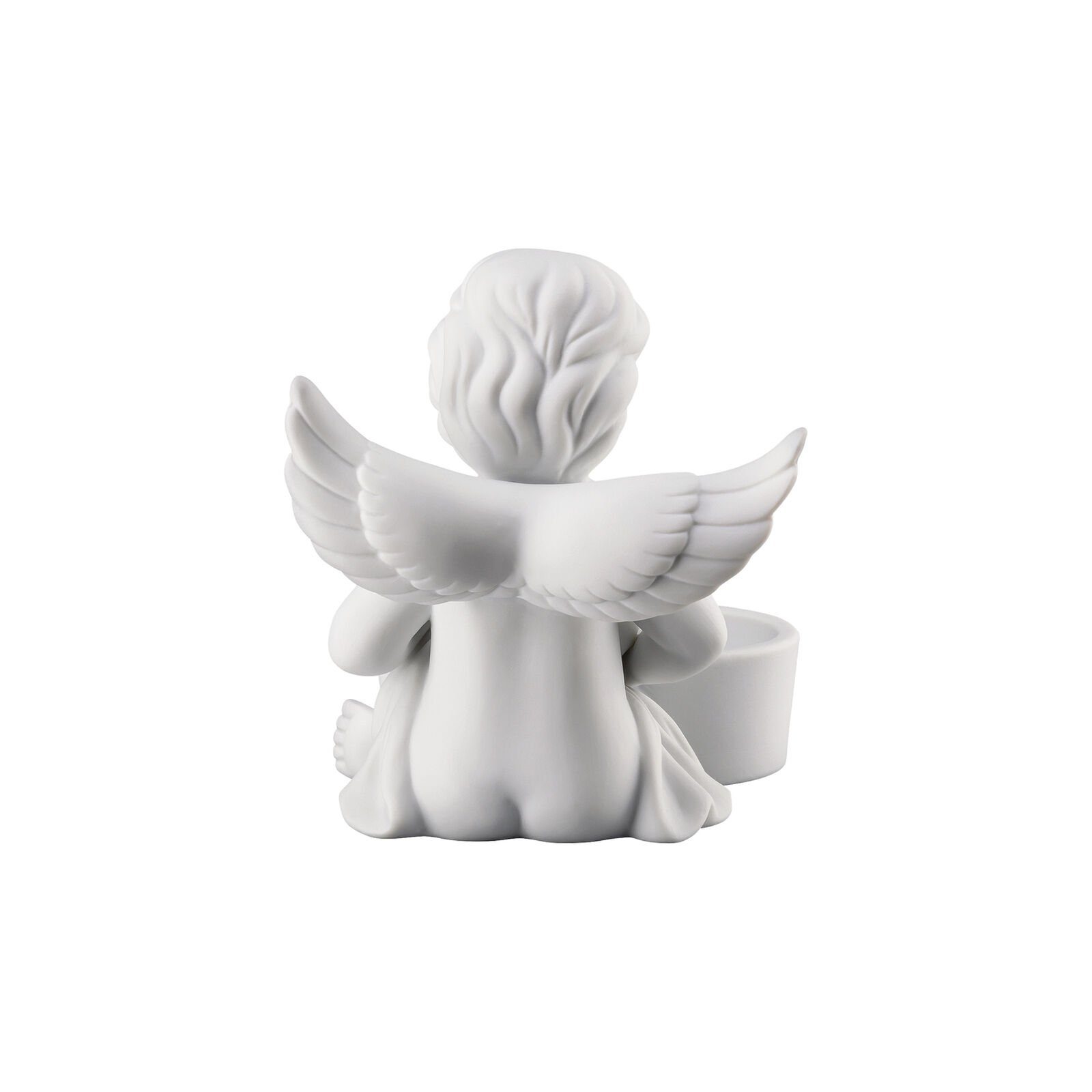 Porzellan Teelichthalter Engel Tischlicht Engel matt mit Weiß Rosenthal aus Herz,