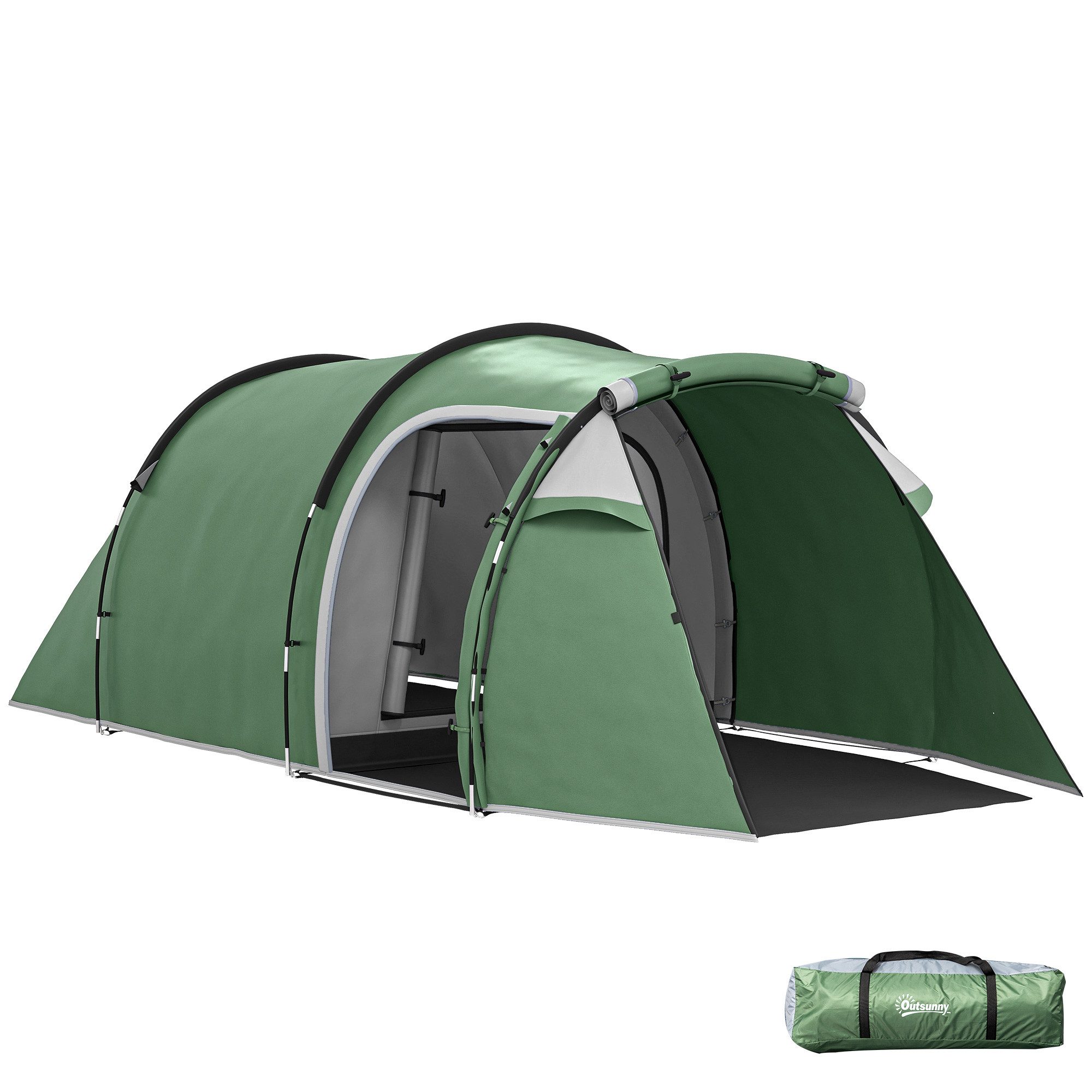 Outsunny Kuppelzelt Campingzelt mit Heringen, Personen: 3 (Großraumzelt, 1 günstig online kaufen