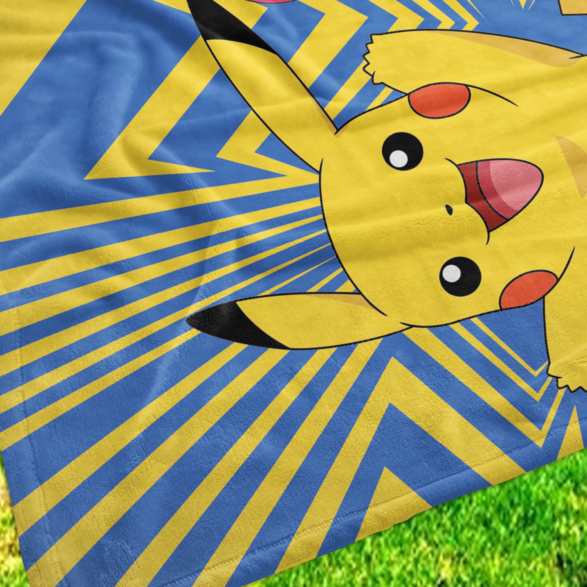 Kinderdecke Pokemon Go Pikatchu 160 x 200 cm weich und kuschelig Coral Fleecedecke, BERONAGE – Bild 5 von 5
