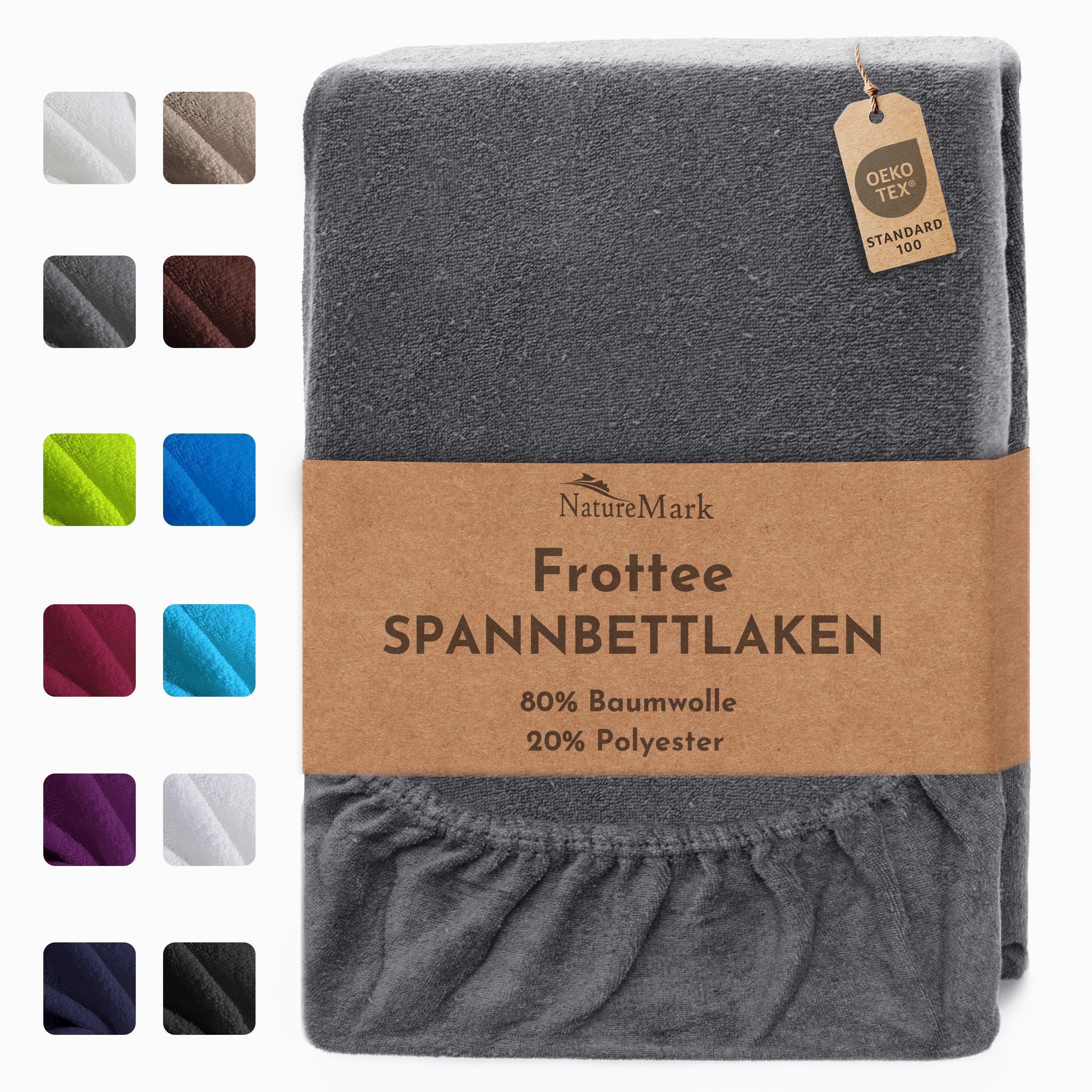 NatureMark Spannbettlaken Frottee Spannbettlaken, 80% Baumwolle / 20% Polye günstig online kaufen