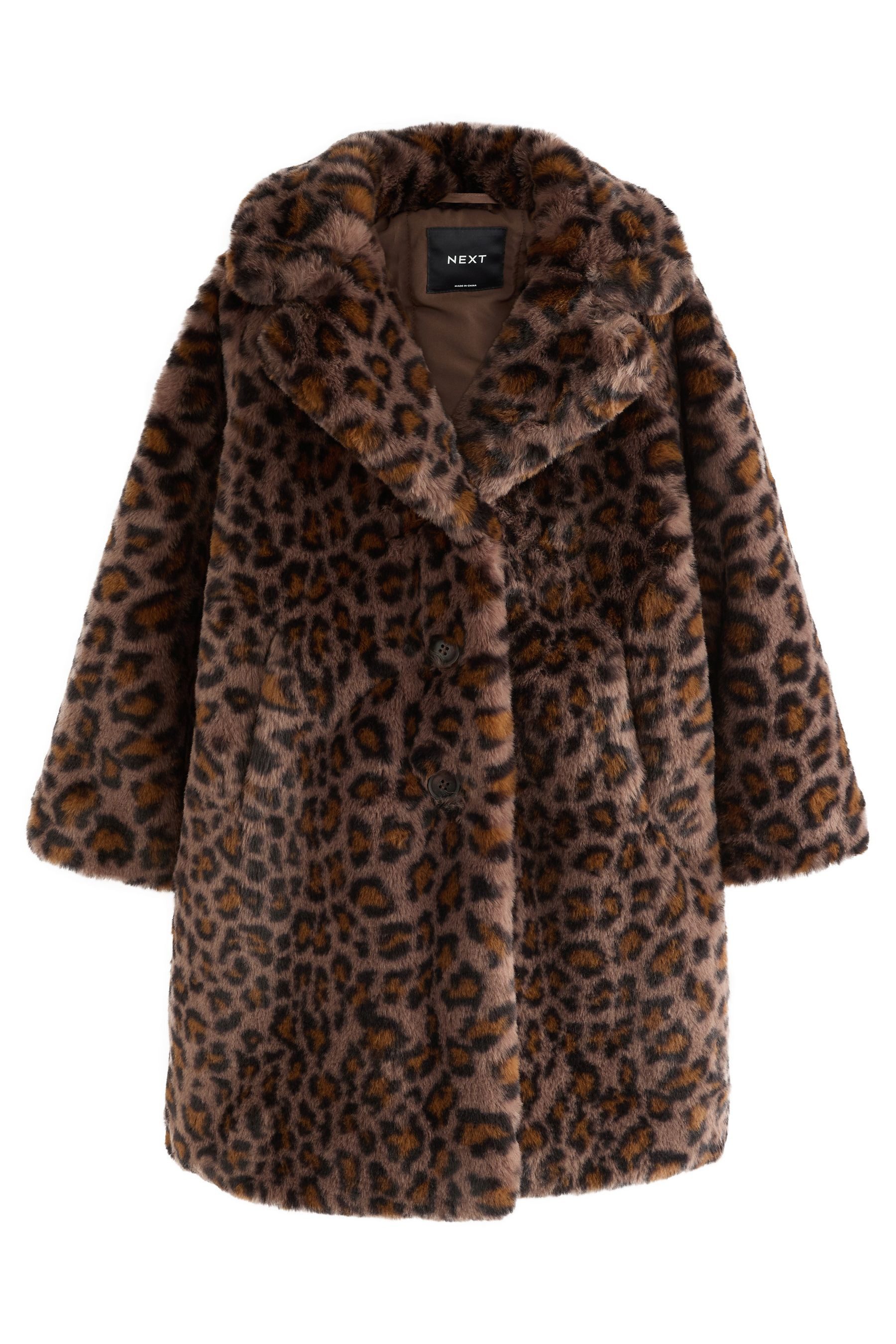 Next Fellimitatmantel Längerer Mantel aus Kunstfell (1-tlg)