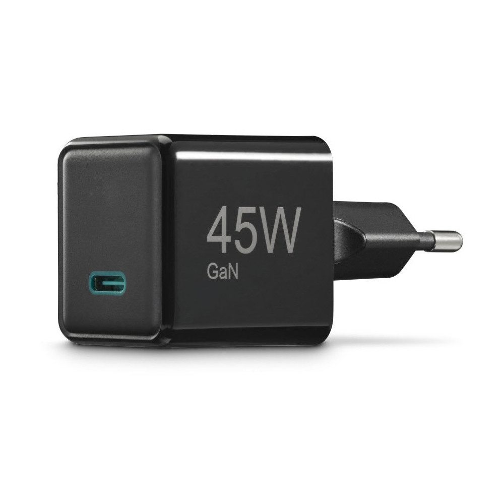 Hama Hama Super-Mini-Schnellladegerät 45W schwarz Schnelllade-Gerät (Universal-Netzteil/Ladegerät, Kompatibel mit Power Delivery, Kompatibel mit Power Delivery)