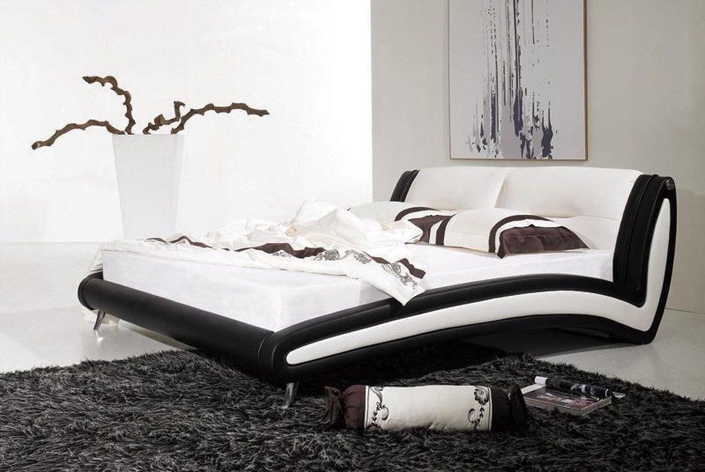 Xlmoebel Polsterbett Designer Polsterbett aus hochwertigem Leder in modernem Stil (Bett, Bett), Hergestellt in Europa