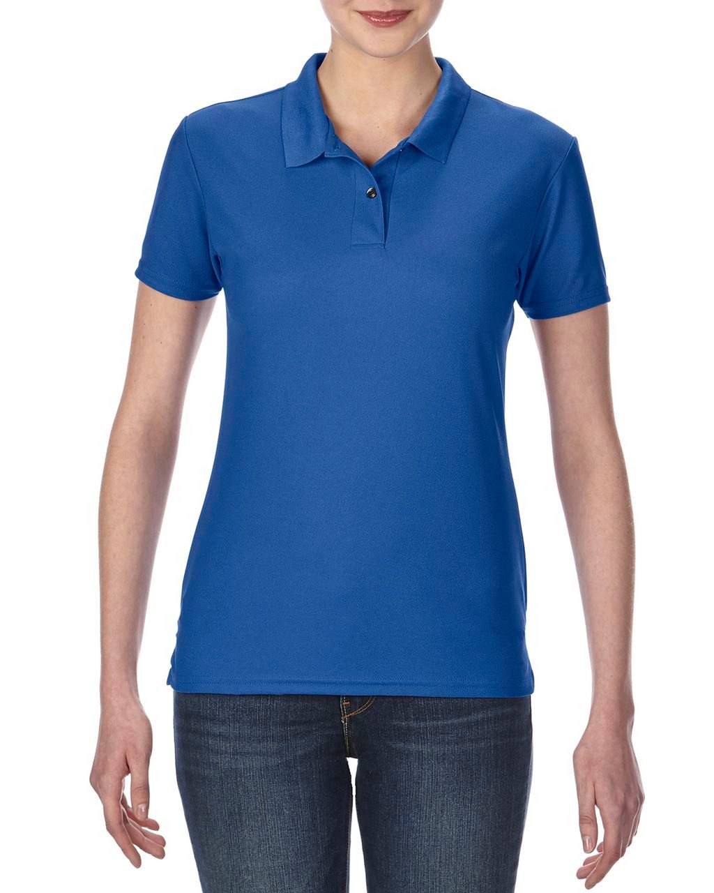 Gildan Trainingsshirt Gildan Damen Sport Polo Shirt Poloshirt Kurzarm Basic T-Shirt Basic