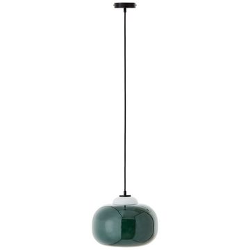 Lightbox Hängeleuchten, ohne Leuchtmittel, Retro-Chic Pendelleuchte, Ø 30 cm, E27, kürzbar, Glasschirm, grün