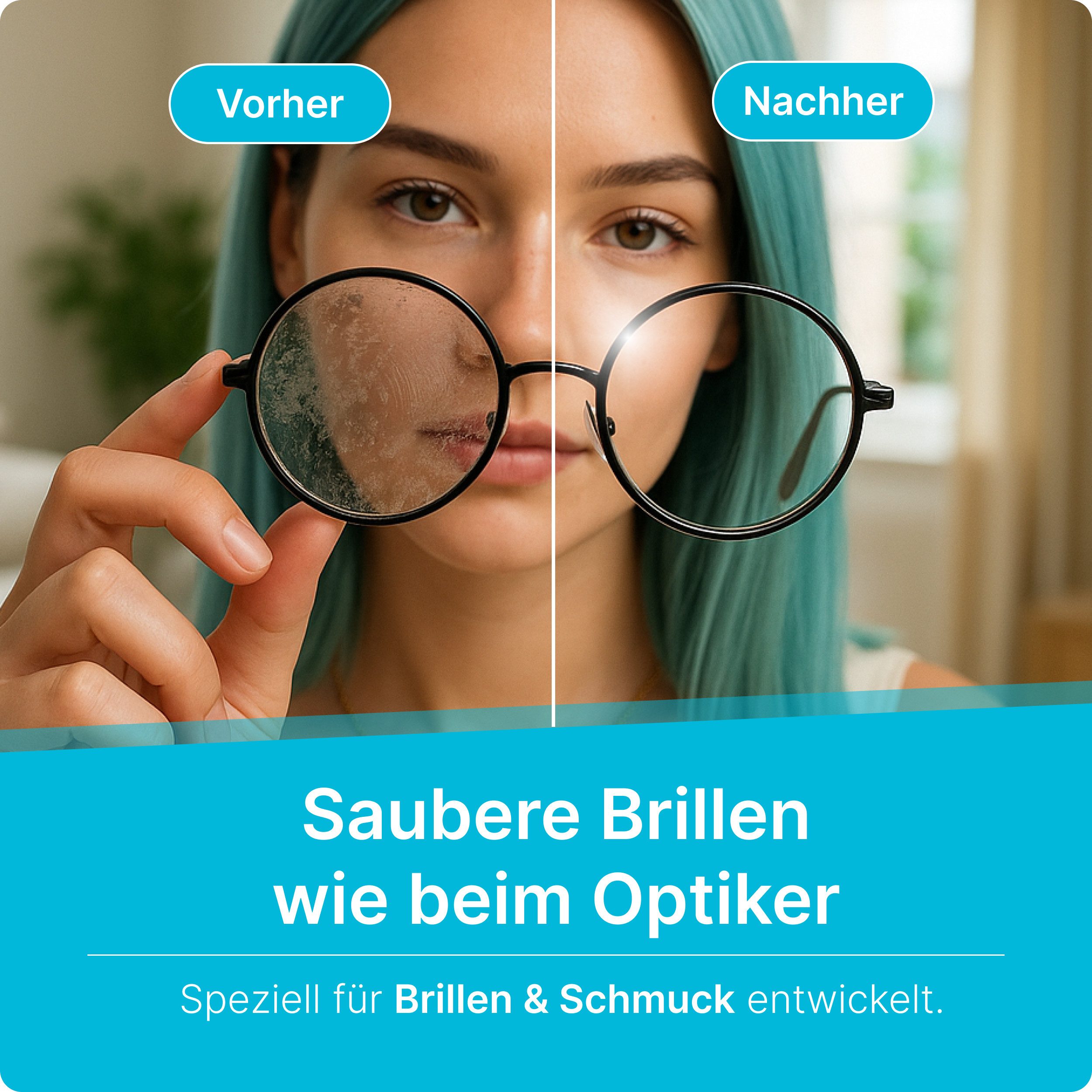 Klarberg Ultraschallreiniger Ultraschall Reinigungsgerät Brille, 43kHz, 30W, 600ml Füllmenge perfekt für Brille, Schmuck, Zahnprothese