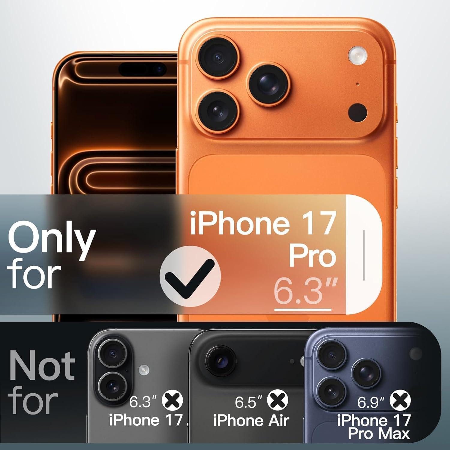 LuxusKollektion Smartphone-Hülle Handyhülle iPhone 17 Pro stoßfest Kameraschutz matt Orange