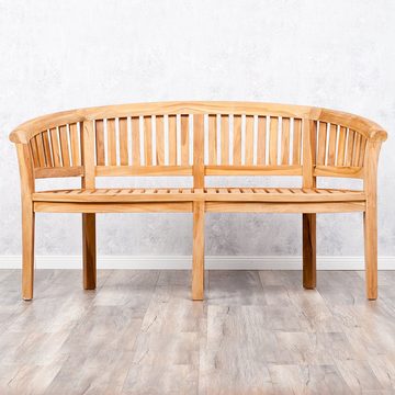 LebensWohnArt Sitzbank Teak Sitzbank PISANG ca. L160cm