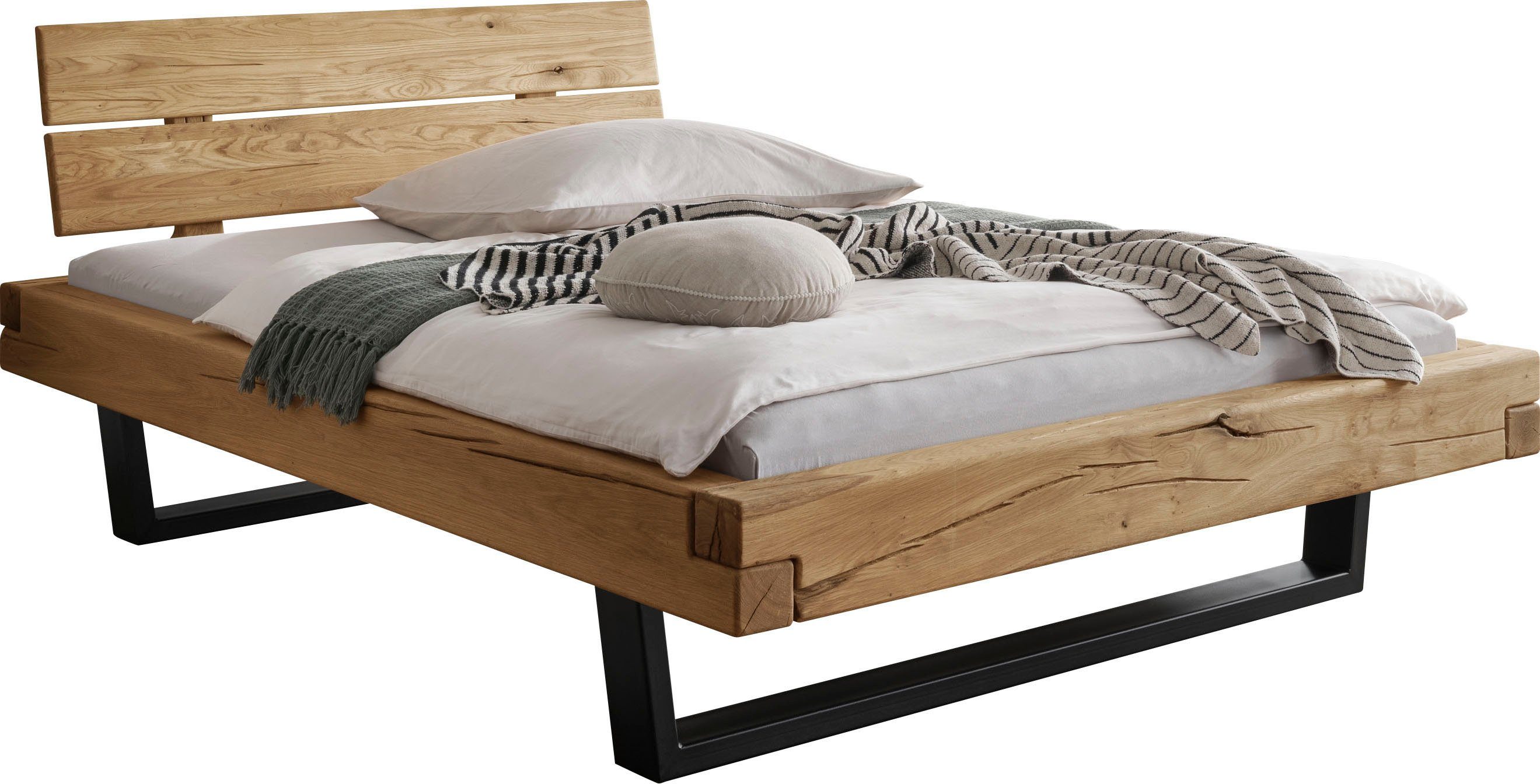Home affaire Massivholzbett Ultima Balkenbett Doppelbett, günstig online kaufen