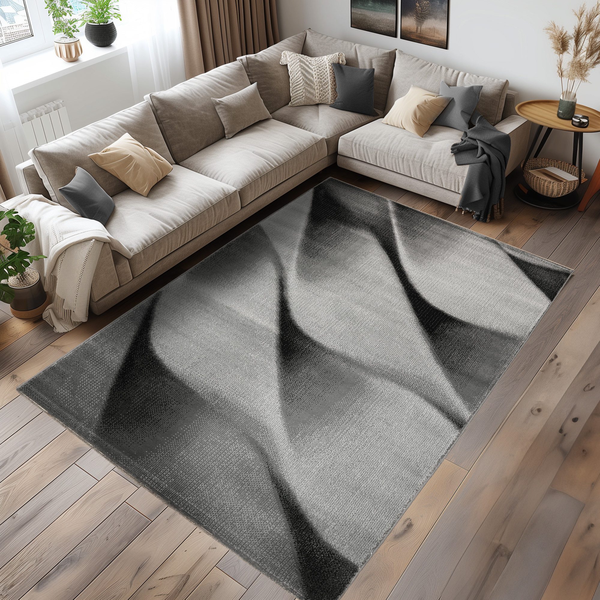 Carpettex Designteppich Abstrakt Wellen Design, Läufer, Höhe: 12 mm, Kurzfl günstig online kaufen