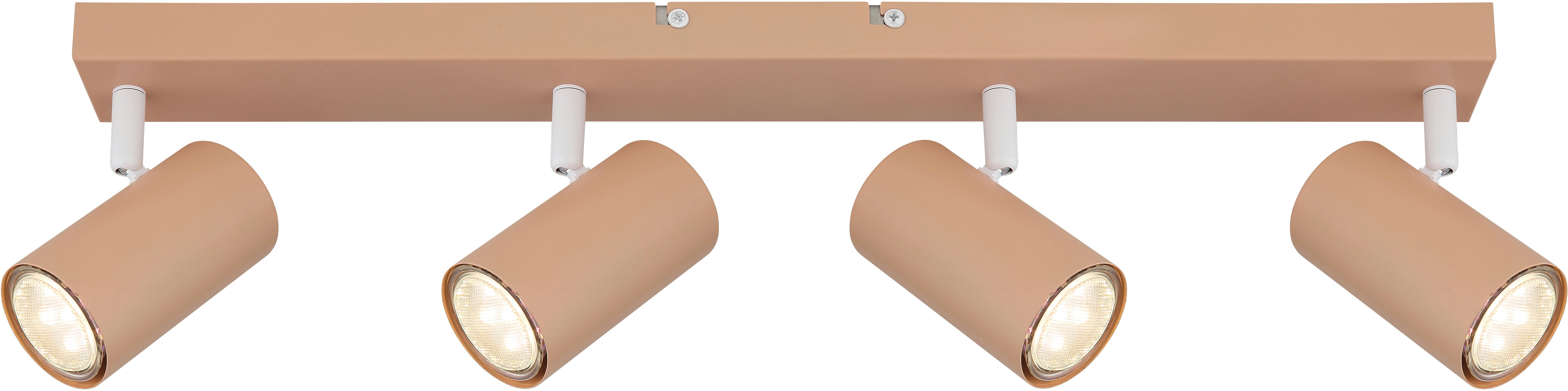 GLOBO LIGHTING Deckenstrahler ROBBY, ohne Leuchtmittel, Deckenspot/pfirsichfarben/Flur/Wohnzimmer