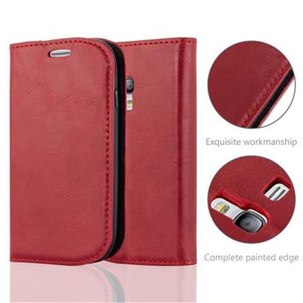 Cadorabo Handyhülle für Samsung Galaxy S3 MINI Hülle Samsung Galaxy S3 MINI, Hülle Schutzhülle mit Standfunktion, Magnetverschluss und Kartenfach