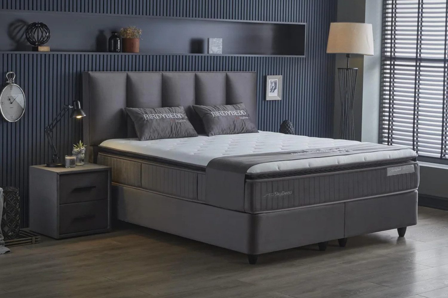 Pointhome Boxspringbett mit Bettkasten, Bett mit Matratze, Boxbett, 180x200 160x200 140x200 (1 Bettkopfteil, 1x H3/H4Matratze, 2 Bettkasten, 2 optionale Nachttisch), Topper und Stauraum