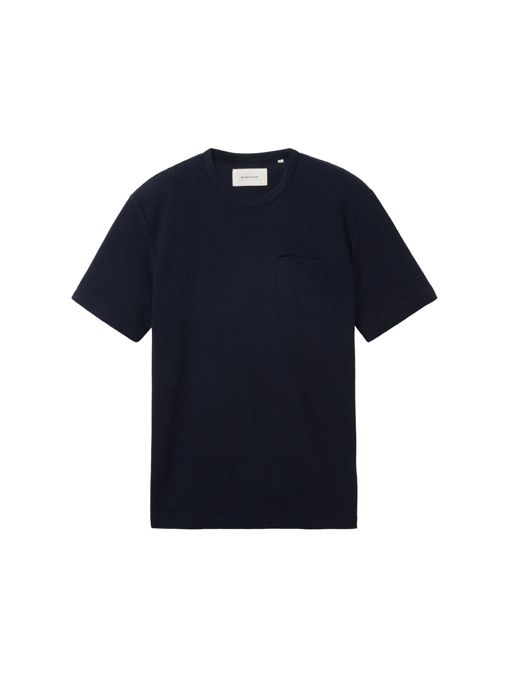 TAILOR Struktur T-Shirt captain T-Shirt sky TOM mit blue