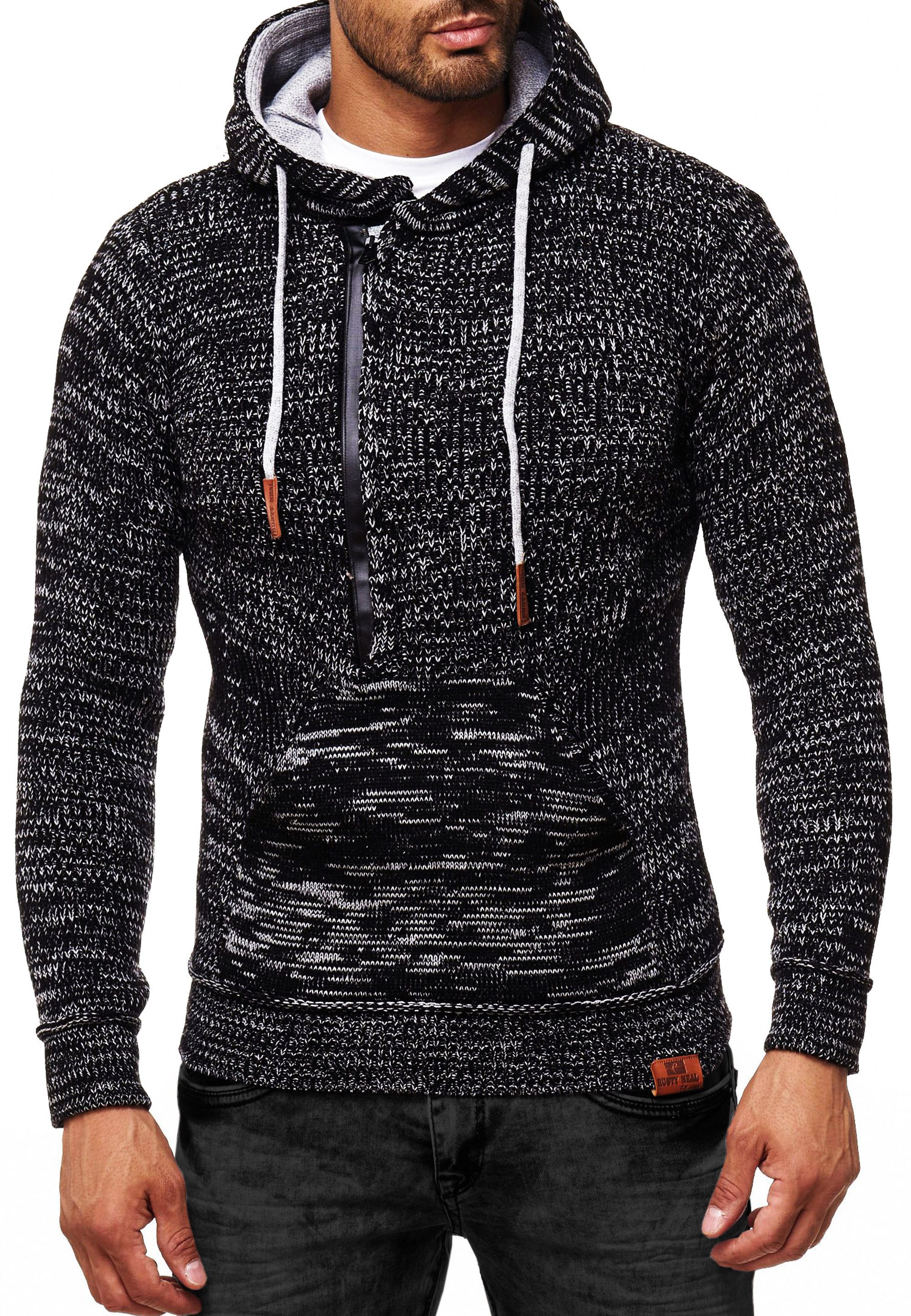 R-NEAL Kapuzenpullover Kapuzenpullover Grobstrick Pullover mit Zipper und L günstig online kaufen