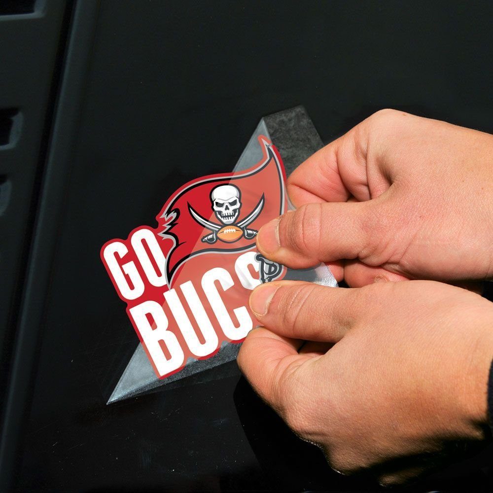 Buccaneers Slogan Teams Aufkleber Cut 10x10cm Perfect Tampa Wanddekoobjekt WinCraft NFL Bay
