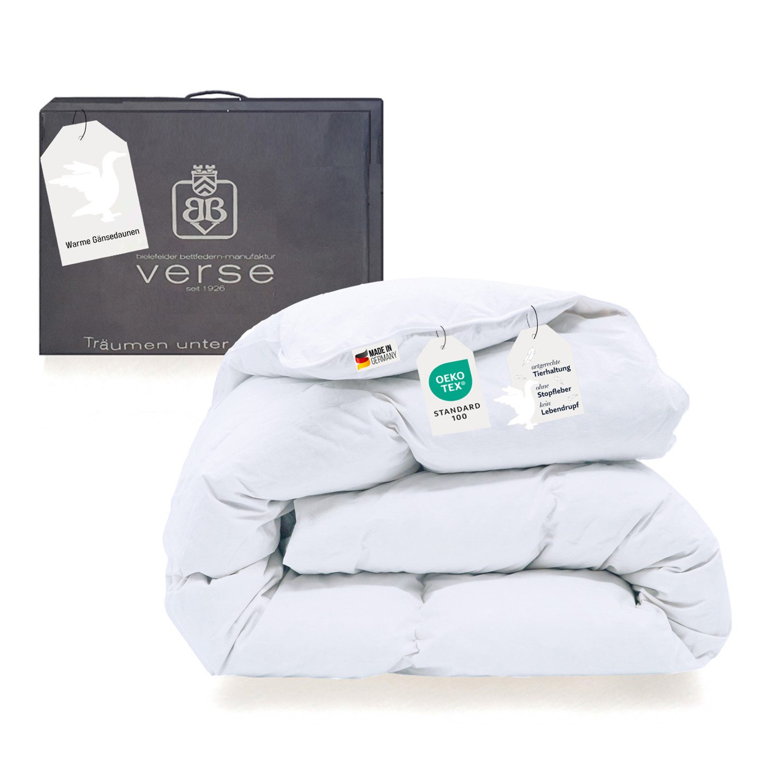 Bielefelder Bettfedern-Manufaktur Verse GmbH Daunenbettdecke Extra warme Am günstig online kaufen