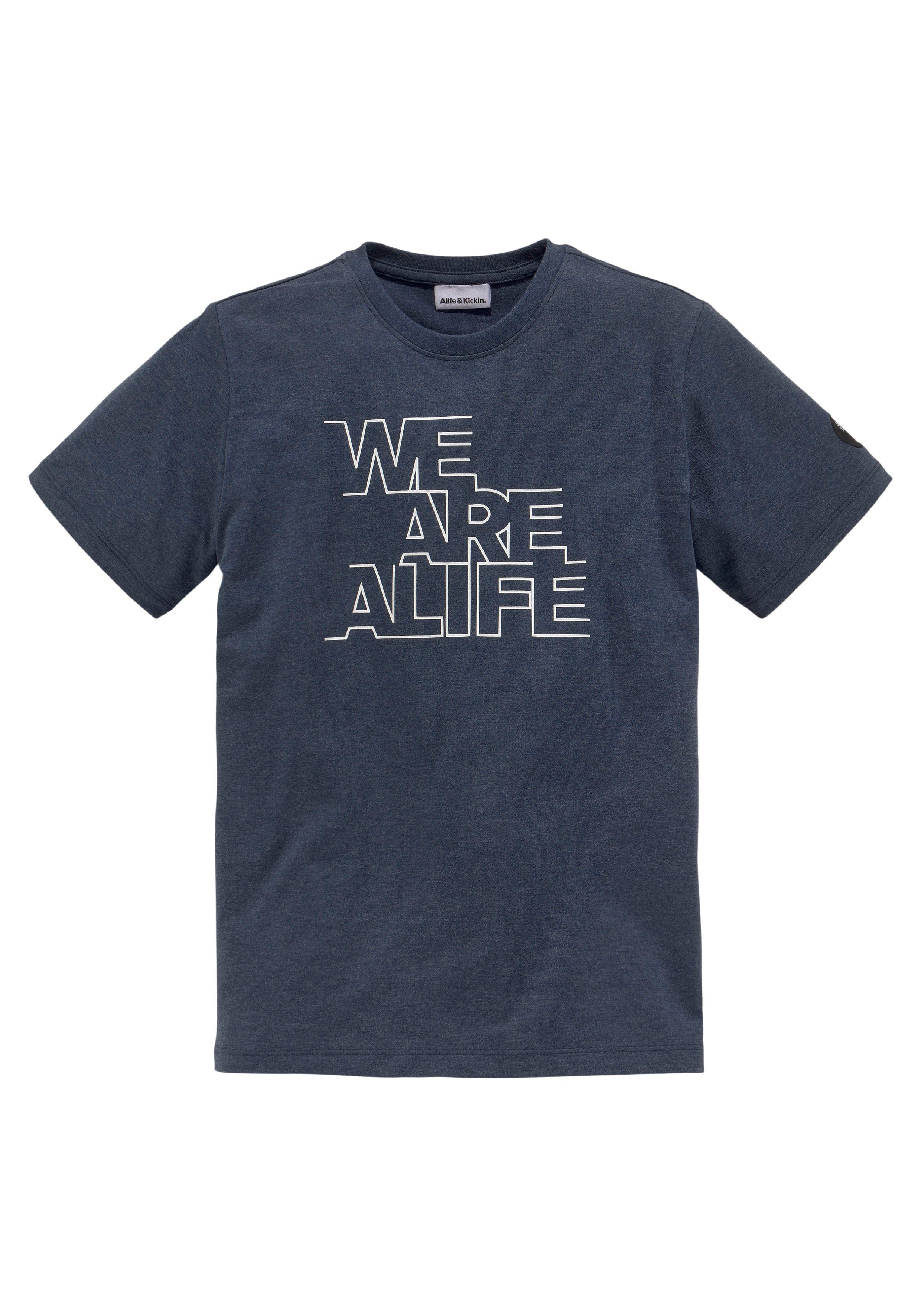 MARKE! Logo-Print T-Shirt Kickin für Alife & in Alife&Kickin Kids NEUE Qualität, melierter