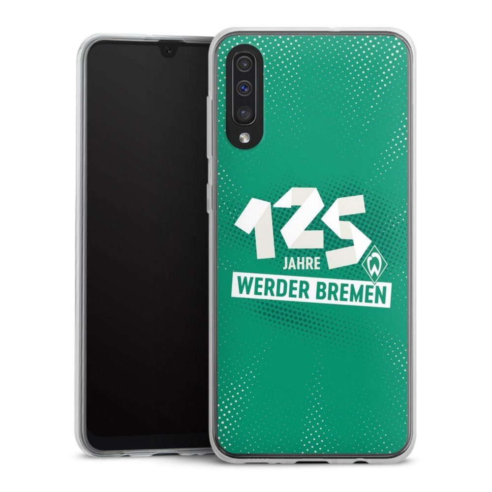 DeinDesign Handyhülle 125 Jahre Werder Bremen Offizielles Lizenzprodukt, Samsung Galaxy A50 Slim Case Silikon Hülle Ultra Dünn Schutzhülle