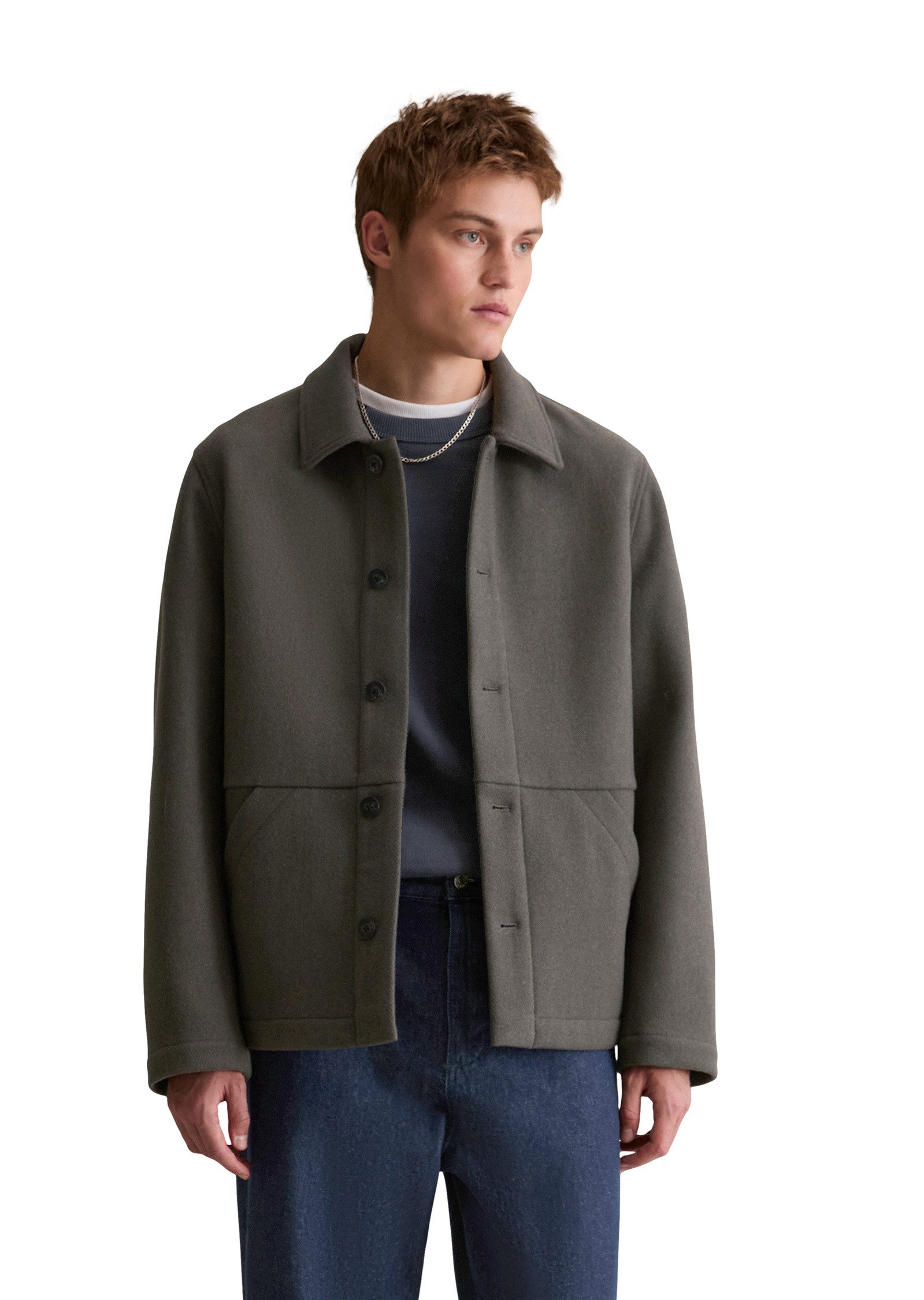 Marc O'Polo DENIM Outdoorjacke aus Wolle-Mix mit Recycling-Anteil günstig online kaufen