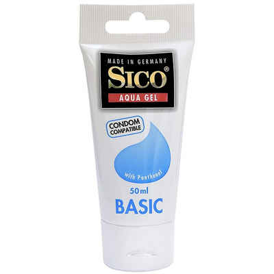 SICO Gleitgel Aqua-Gel Basic - mit Panthenol, Tube mit 50ml, 1-tlg., hautfreundliches Gleitgel