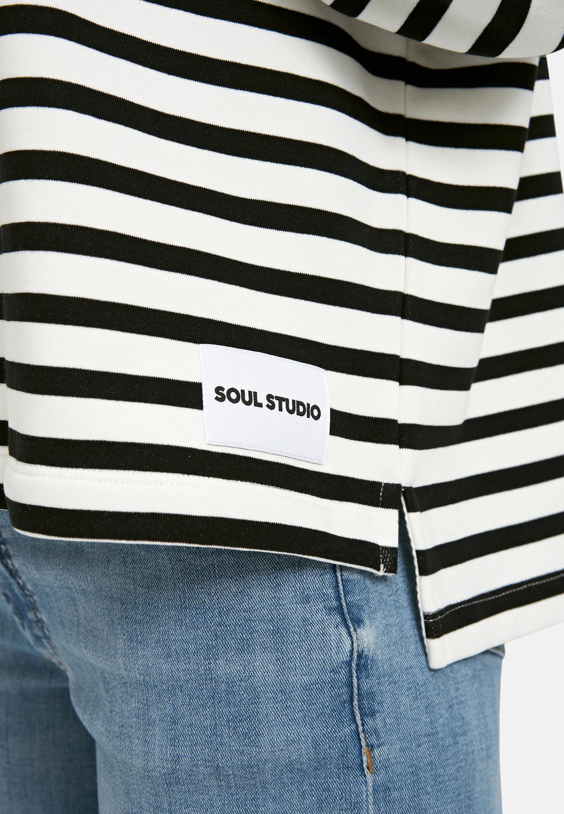 Smith & Soul Sweatshirt mit Label-Aufnäher, Rundhals