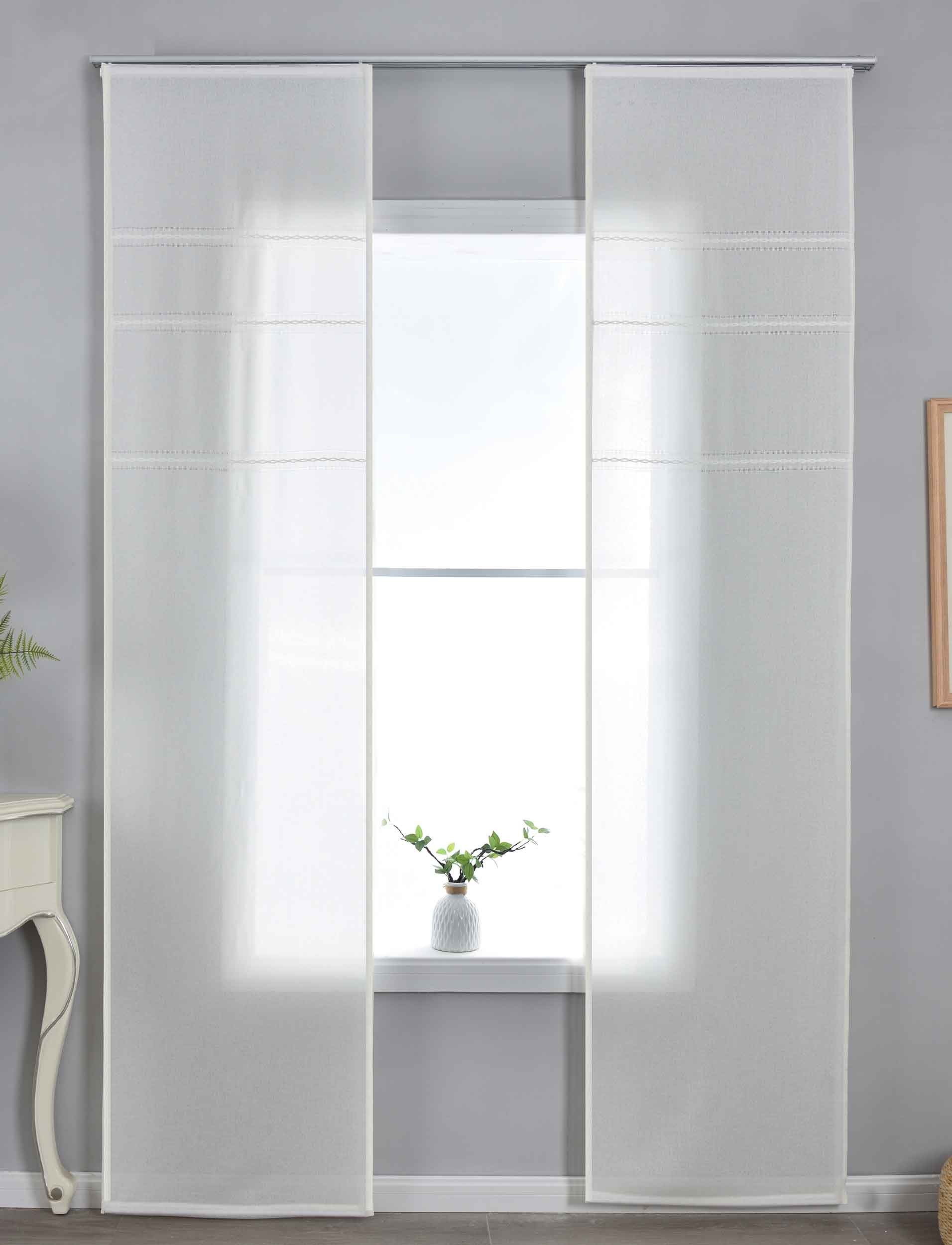 Gardinenbox Schiebegardine, Paneelwagen (2 St), halbtransparent, günstig online kaufen