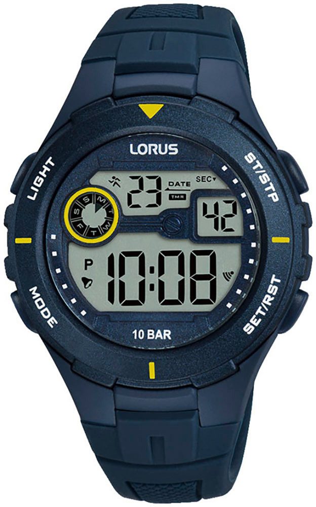 LORUS Chronograph Sports R2383PX9, Quarzuhr, Armbanduhr, Damenuhr, Herrenuhr, Stoppfunktion, digital