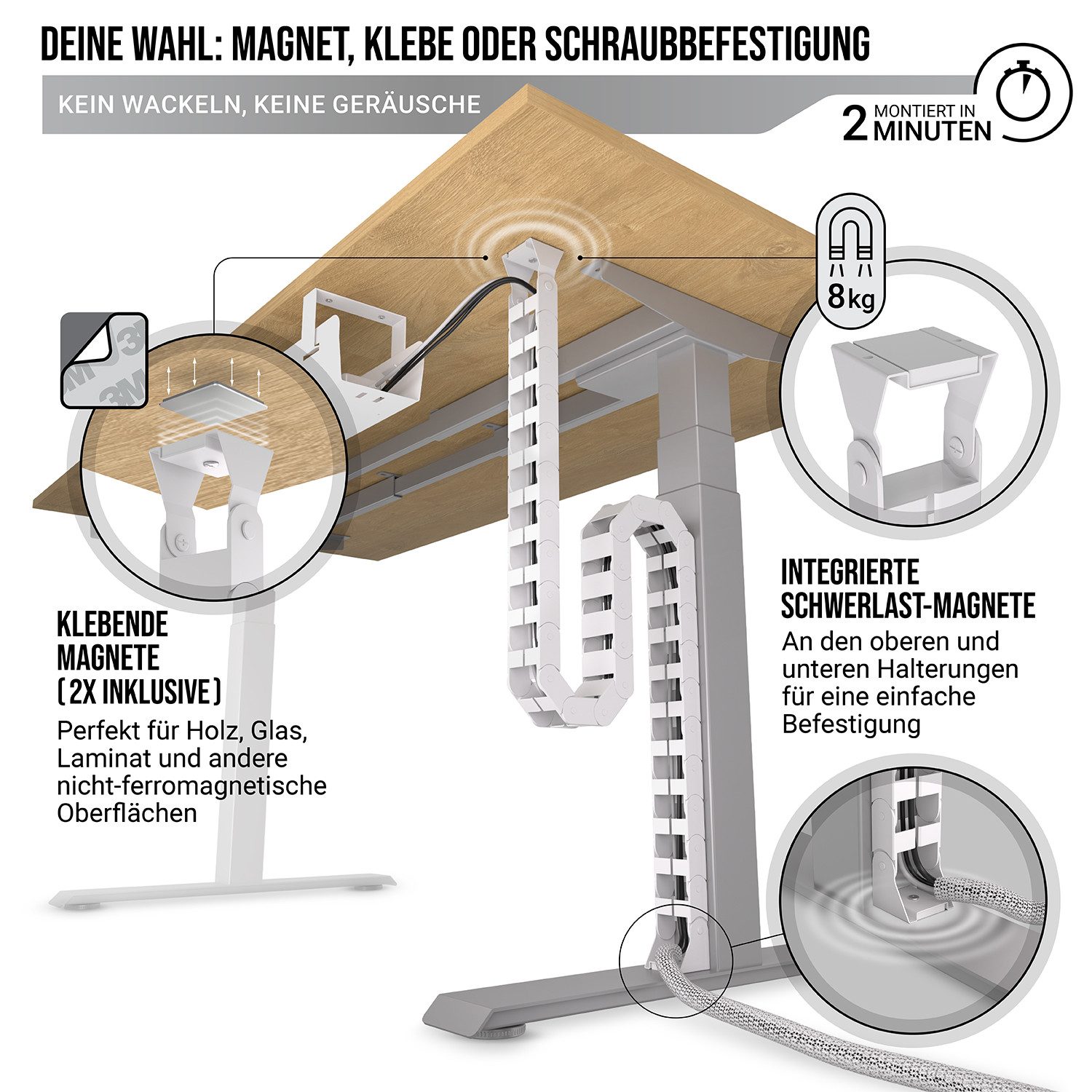 Ultimate Setup Kabelführung Kabelführung Schreibtisch (1-St)