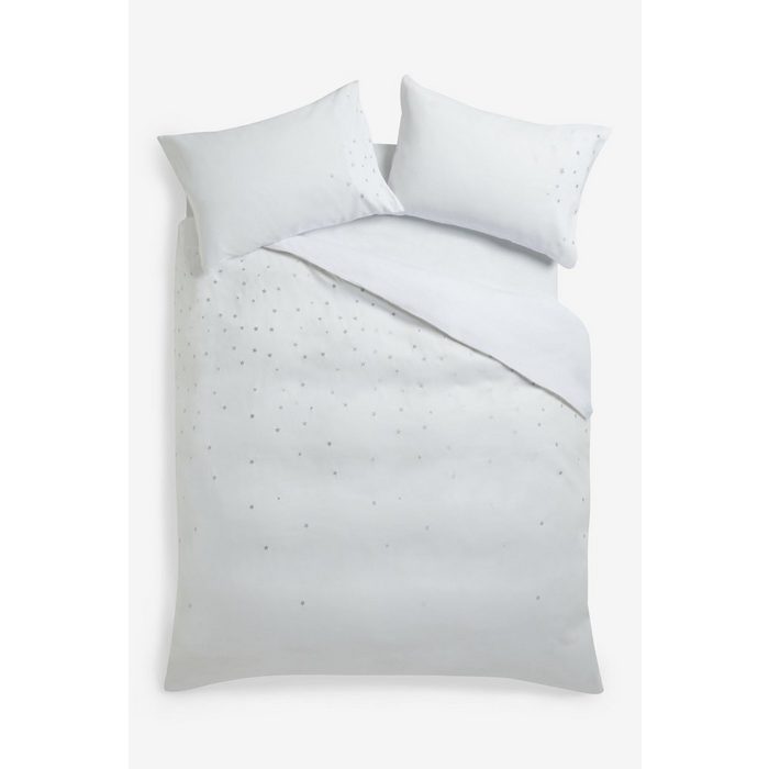 Bett-Set Angeraute Bettwäsche mit Sternenstickerei Next Bezug: Polyester