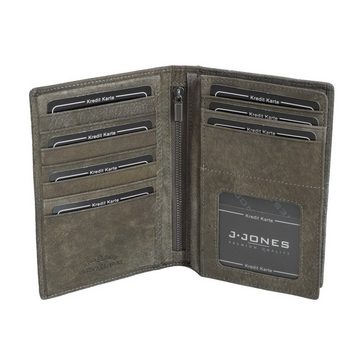 J.Jones Kartenetui J.JONES - RFID safe Leder Kreditkartenmappe Brieftasche Ausweisshülle