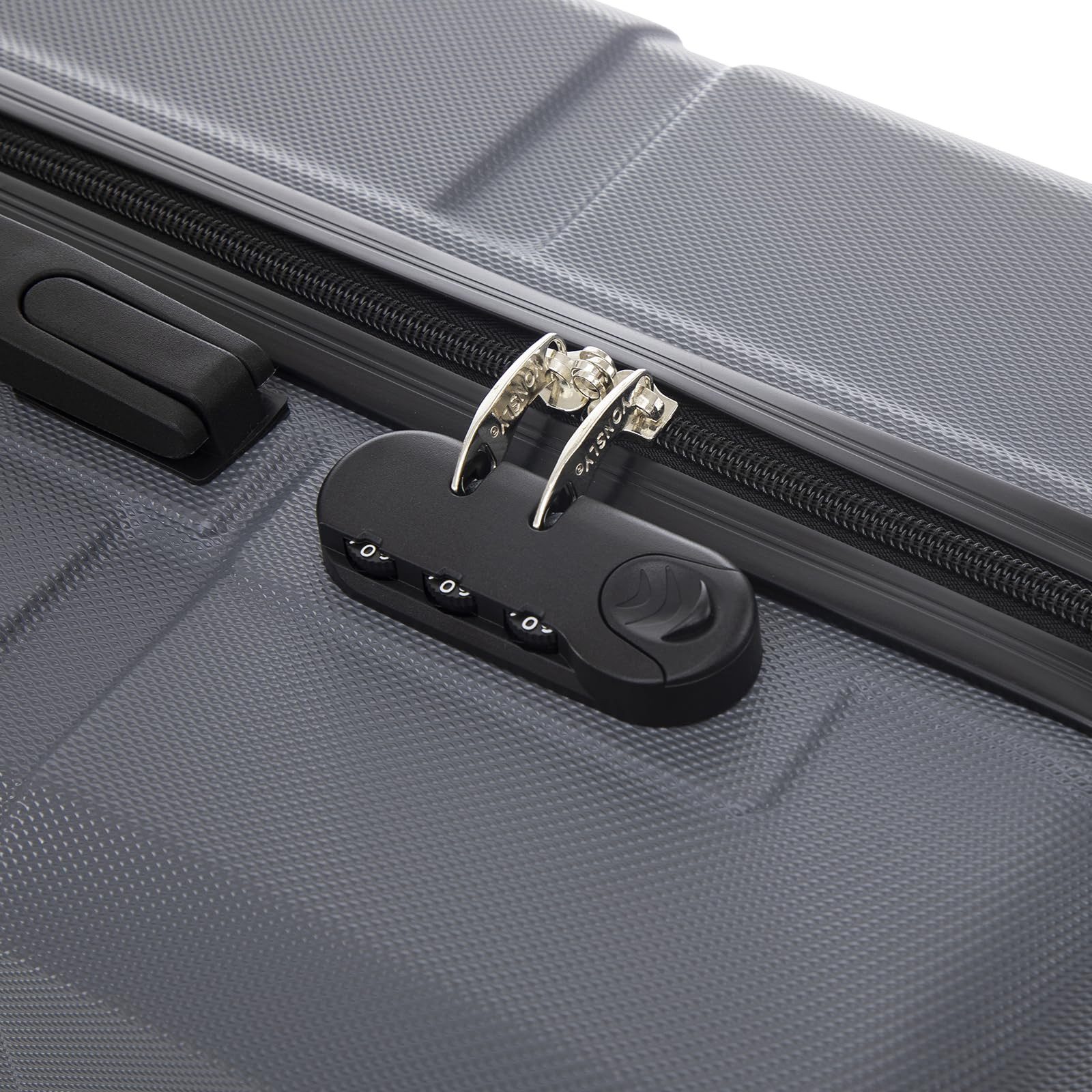 YONSLY Hartschalen-Trolley Hartschalen-Koffer Trolley Rollkoffer Zahlenschloss, Handgepäck, 4 Rollen, ABS-Hartschale, robuster Reisekoffer mit Teleskopgriff,46/55/66/76 cm