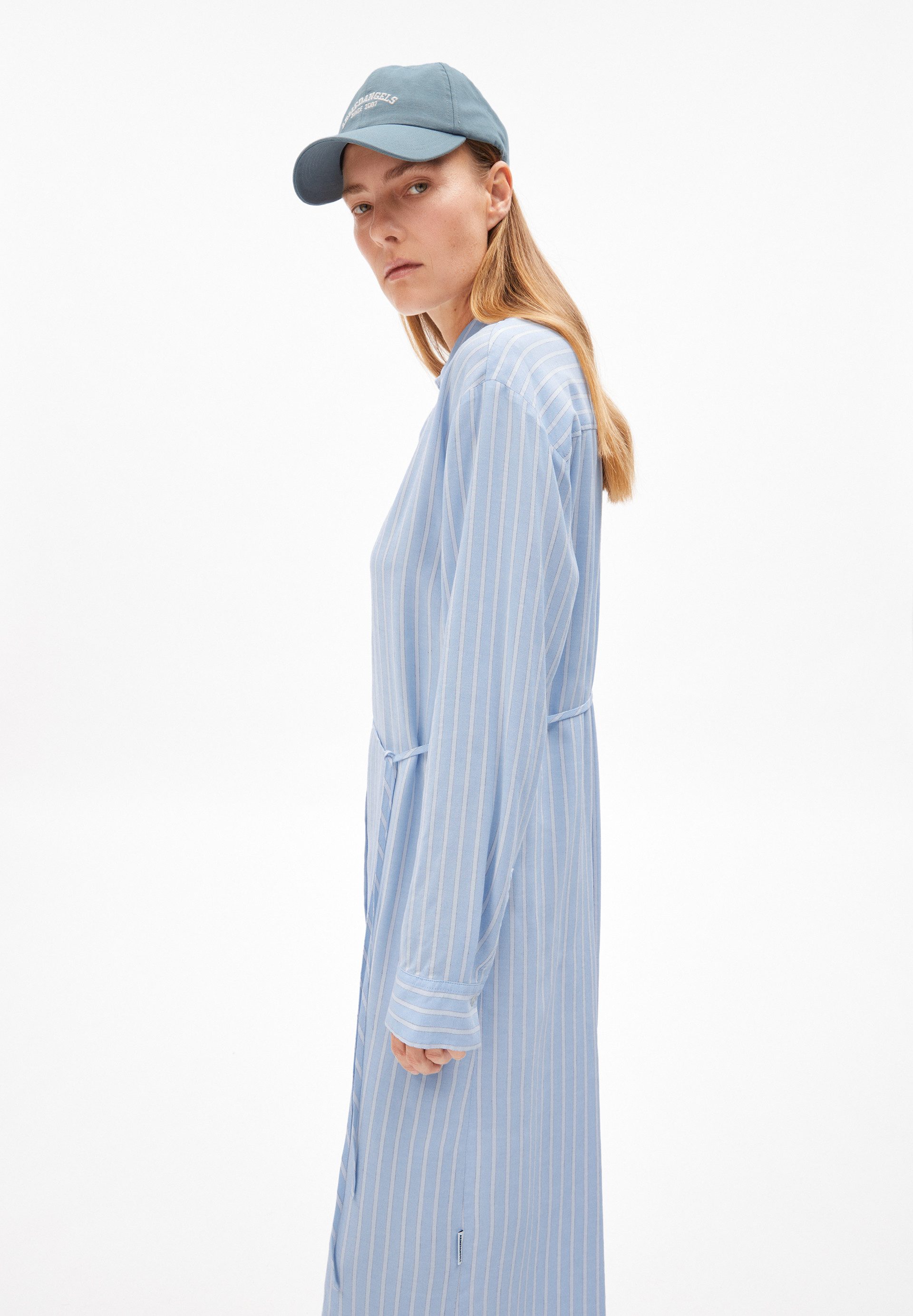Jerseykleid MATHAA LINO STRIPES Webkleid aus Leinen-Mix