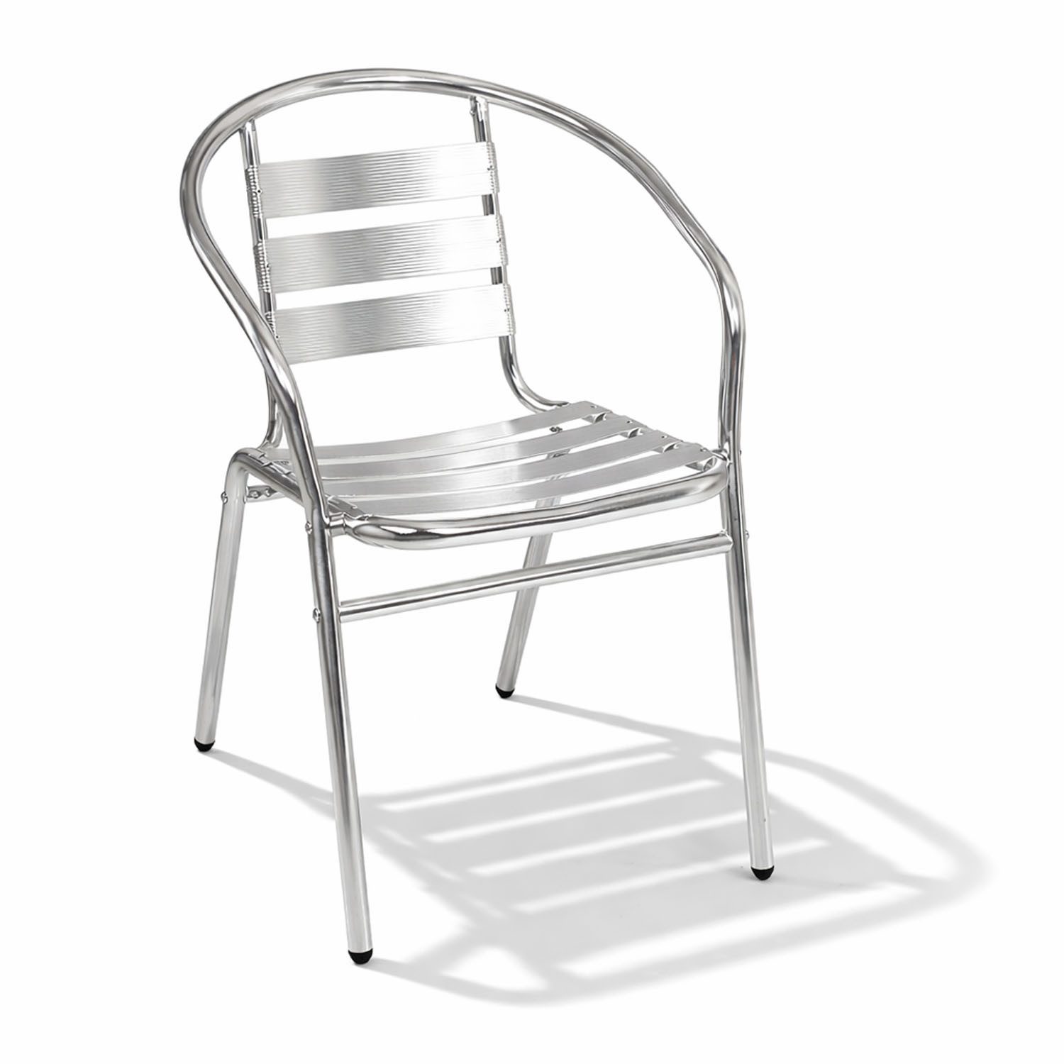 Mojawo Armlehnstuhl Aluminium Bistrostuhl Stapelstuhl Gartenstuhl Modern stabil wetterfest