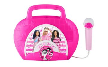 eKids Barbie Karaoke Boombox mit Mikrofon und Lichteffekten Portable-Lautsprecher (inkl. vorinsgtallierte Lieder von Barbie)
