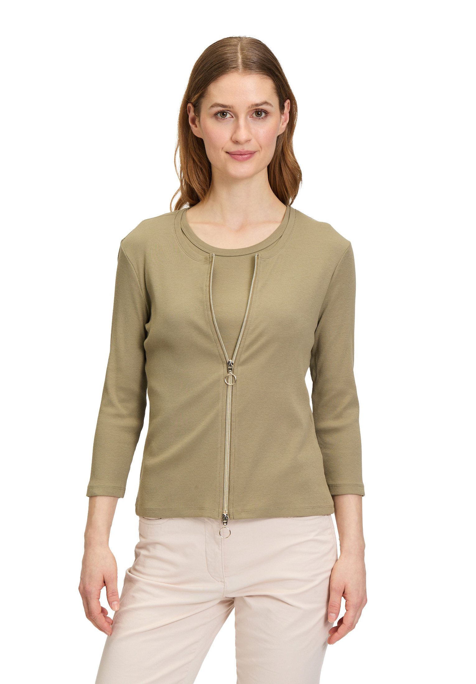 Shirtjacke Betty Barclay Damen Shirtjacke mit Rippenstruktur
