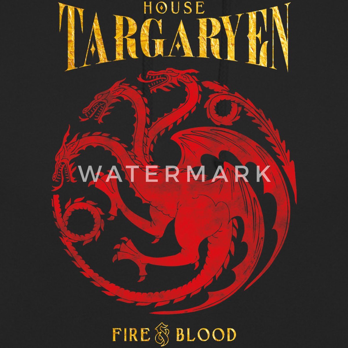 Spreadshirt Hoodie Game Of Thrones Haus Targaryen Fire & Blood Unisex Hoodie (1-tlg)
