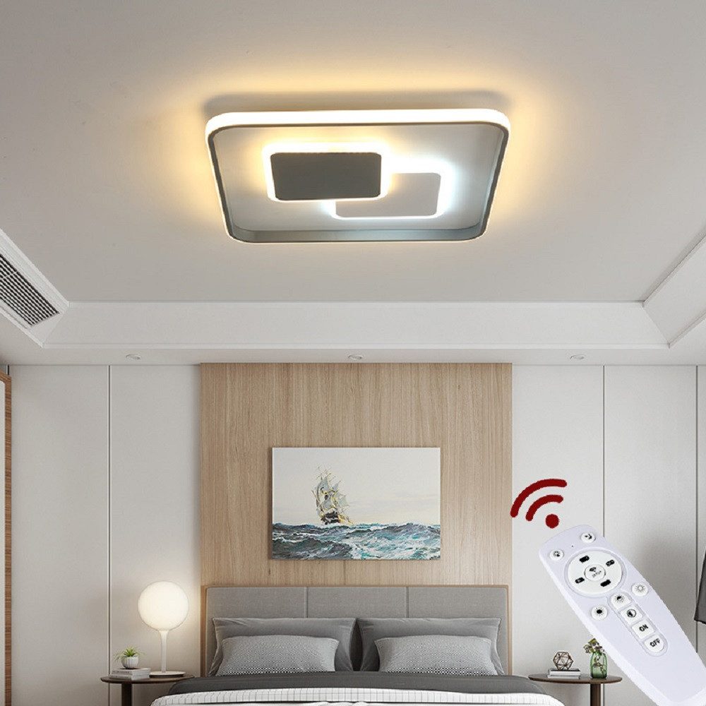 Eurotondisplay LED Deckenleuchte LED Deckenleuchte mit Fernbedienung Lichtfarbe warmweiß bis kaltweiß, LED fest integriert, Warm- bis Kaltweiß, Lichtfarbe und Helligkeit einstellbar
