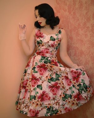Hearts & Roses London A-Linien-Kleid Gracie Floral Swing Dress Rockabella Vintage Retro